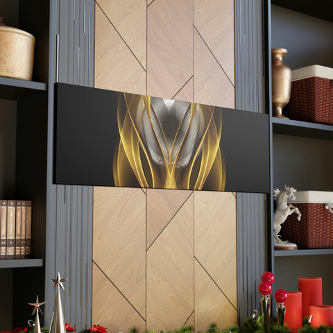 Image of Home Decor Custom Wall ART | Canvas Frame Gold and Black Print | Painting Poster | Abstract Design | Modern Home Office Wall Frame | Firelin-FrenzyAfricanFashion.com