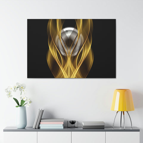 Image of Home Decor Custom Wall ART | Canvas Frame Gold and Black Print | Painting Poster | Abstract Design | Modern Home Office Wall Frame | Firelin-FrenzyAfricanFashion.com