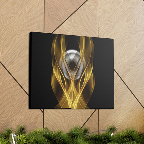 Image of Home Decor Custom Wall ART | Canvas Frame Gold and Black Print | Painting Poster | Abstract Design | Modern Home Office Wall Frame | Firelin-FrenzyAfricanFashion.com