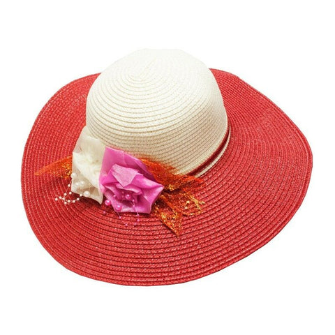 Image of WHOLESALE SUMMER HATS ROSE DESIGNS A012-FrenzyAfricanFashion.com