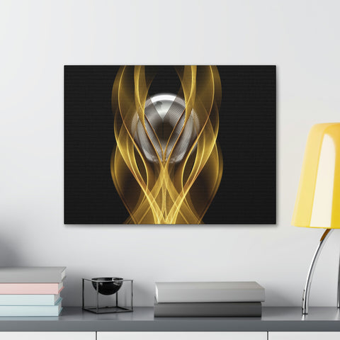 Image of Home Decor Custom Wall ART | Canvas Frame Gold and Black Print | Painting Poster | Abstract Design | Modern Home Office Wall Frame | Firelin-FrenzyAfricanFashion.com