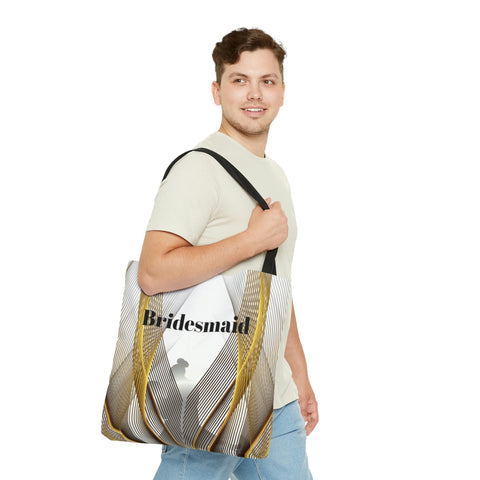 Image of Custom Bridesmaids Gift White Tote | Practical Wedding Gift | Bridal Shower | Women Engagement Bridal Team Handbag-FrenzyAfricanFashion.com