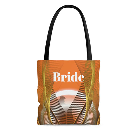 Image of Custom Bridal Tote | Orange Bag | Practical Wedding Gift | Bridal Shower | Women Engagement Bride to be Handbag-FrenzyAfricanFashion.com