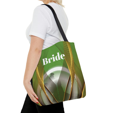 Image of Green Bridal Tote | Custom Bridal Shower Gift Bag | Wedding Handbag | Gift For Bride | Beach Wedding Shoulder Bag-FrenzyAfricanFashion.com