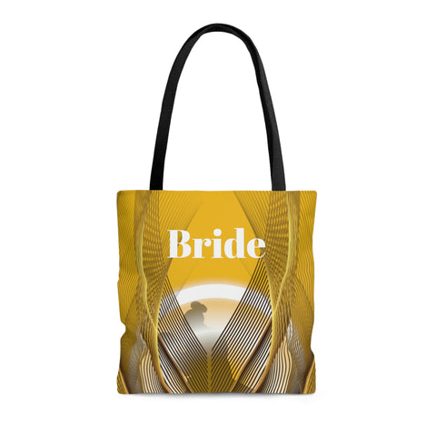 Image of Yellow Bridal Tote | Women Handbag | Custom Wedding Bag | Bridal Shower Gift-FrenzyAfricanFashion.com