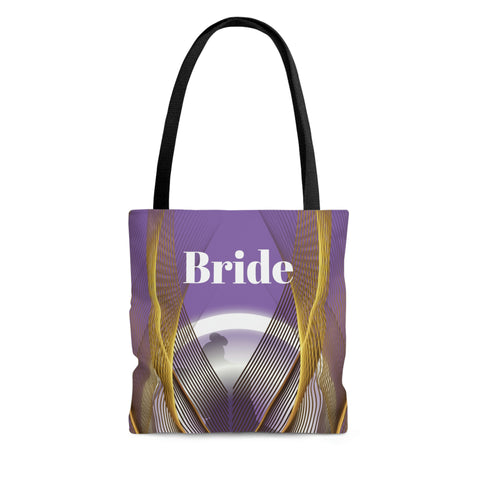 Image of Purple Bridal Tote | Custom Bridal Shower Gift Bag | Wedding Handbag | Gift For Bride | Beach Wedding Shoulder Bag-FrenzyAfricanFashion.com