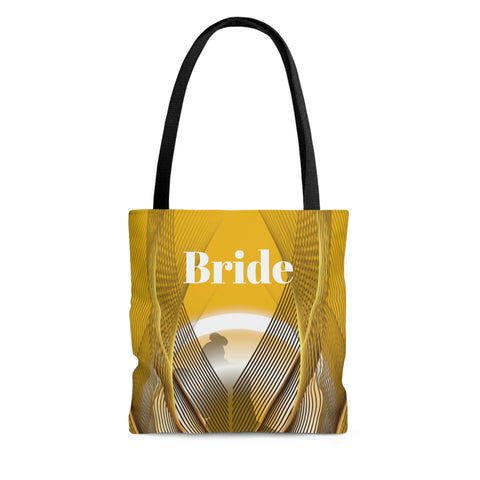 Image of Yellow Bridal Tote | Women Handbag | Custom Wedding Bag | Bridal Shower Gift-FrenzyAfricanFashion.com