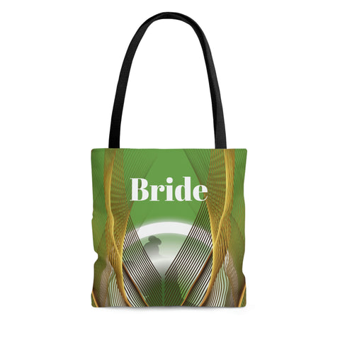 Image of Green Bridal Tote | Custom Bridal Shower Gift Bag | Wedding Handbag | Gift For Bride | Beach Wedding Shoulder Bag-FrenzyAfricanFashion.com