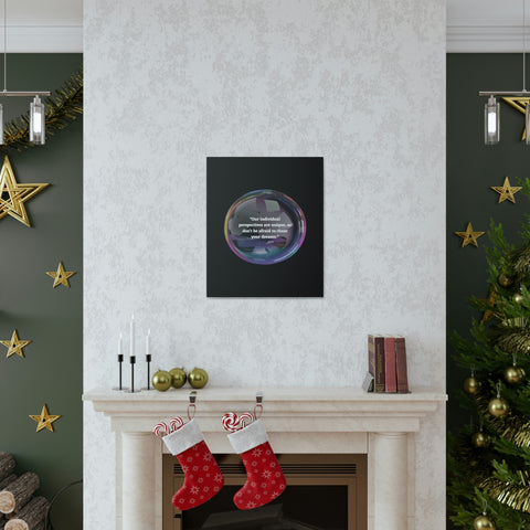 Image of Canvas Wall Decor | House Decor | Inspirational Wall Arts | Bubble Design "Our individual perspectives are unique, chase your dreams."-FrenzyAfricanFashion.com