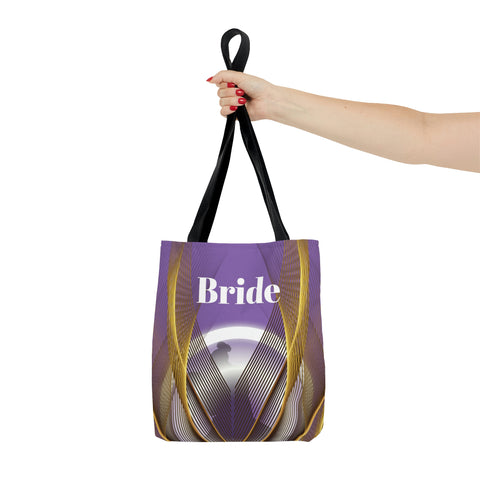 Image of Purple Bridal Tote | Custom Bridal Shower Gift Bag | Wedding Handbag | Gift For Bride | Beach Wedding Shoulder Bag-FrenzyAfricanFashion.com