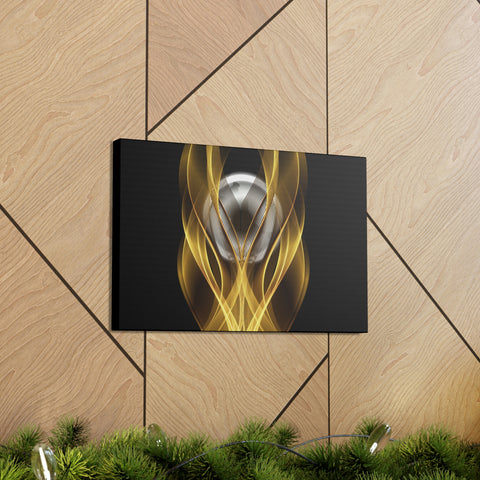 Image of Home Decor Custom Wall ART | Canvas Frame Gold and Black Print | Painting Poster | Abstract Design | Modern Home Office Wall Frame | Firelin-FrenzyAfricanFashion.com