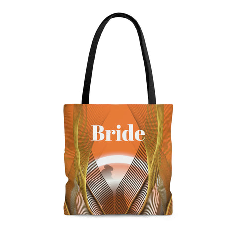 Image of Custom Bridal Tote | Orange Bag | Practical Wedding Gift | Bridal Shower | Women Engagement Bride to be Handbag-FrenzyAfricanFashion.com
