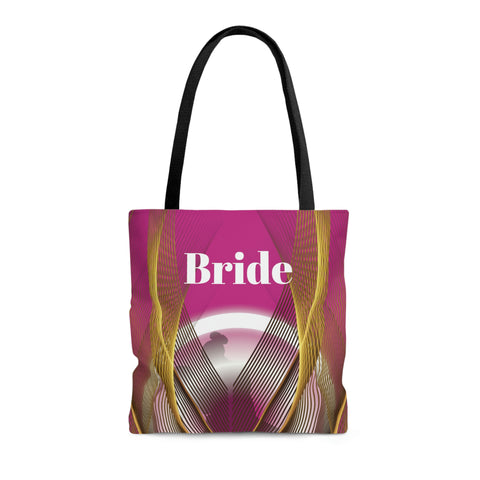 Image of Fuchsia Bridal Tote | Custom Bridal Shower Gift Bag | Wedding Handbag | Gift For Bride | Beach Wedding Shoulder Bag-FrenzyAfricanFashion.com