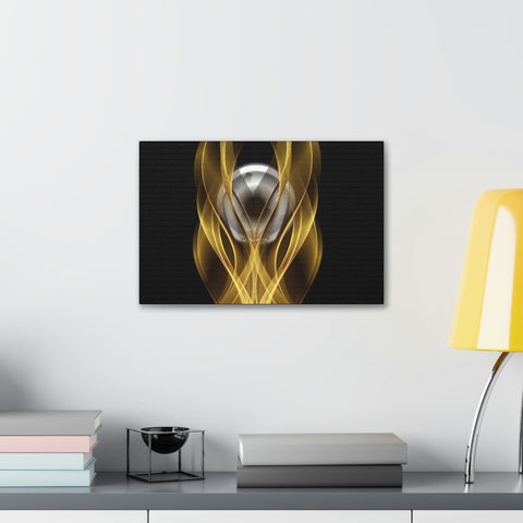 Image of Home Decor Custom Wall ART | Canvas Frame Gold and Black Print | Painting Poster | Abstract Design | Modern Home Office Wall Frame | Firelin-FrenzyAfricanFashion.com