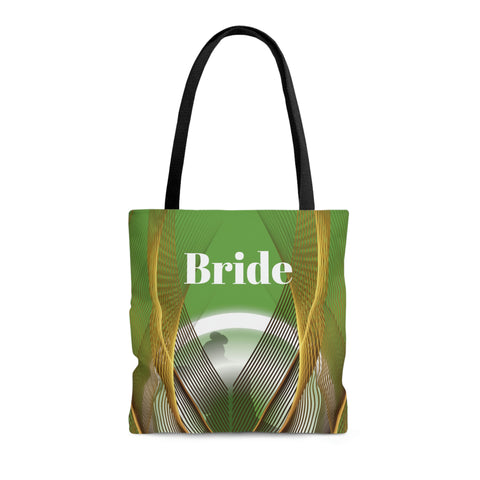 Image of Green Bridal Tote | Custom Bridal Shower Gift Bag | Wedding Handbag | Gift For Bride | Beach Wedding Shoulder Bag-FrenzyAfricanFashion.com
