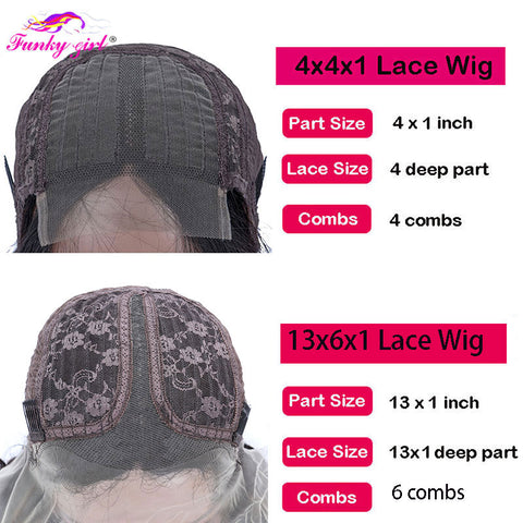 Image of Short Bob T Part Lace Front Wig Human Hair Wigs For Women Brazilian Straight Bob 4X1 13X1 Lace Human Hair Wigs 8-16Inch Lace Wig-FrenzyAfricanFashion.com