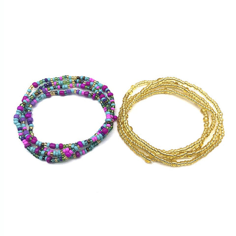 Image of Bohemia Colorful Beads Waist Belly Beach Waistband Bikini Beads Jewelry-FrenzyAfricanFashion.com