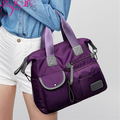 Image of Women Multi-pockets Shoulder Bag Portable Outdoor Travel Zipper Multi-function Large Capacity Handbags-FrenzyAfricanFashion.com