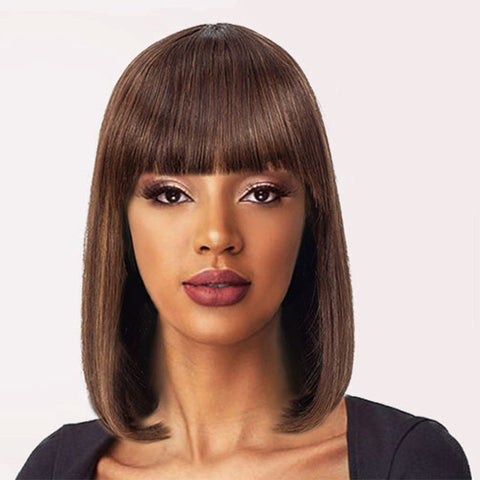 Image of Short Human Hair Wig Women Straight Remy Hair Bob-FrenzyAfricanFashion.com