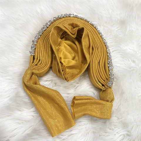 Image of Already Made Aso Oke Gele Headtie Asoebi Turban-FrenzyAfricanFashion.com