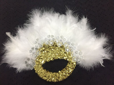 Image of Luxurious African Dance Lace Feather Fans Wedding Party-FrenzyAfricanFashion.com