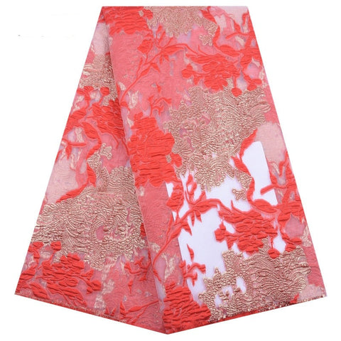 Image of Brocade Lace Fabric Material French Jacquard Lace Fabric-FrenzyAfricanFashion.com