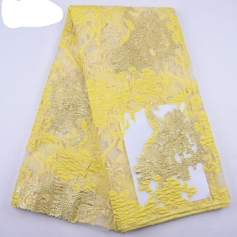 Image of Brocade Lace Fabric Material French Jacquard Lace Fabric-FrenzyAfricanFashion.com