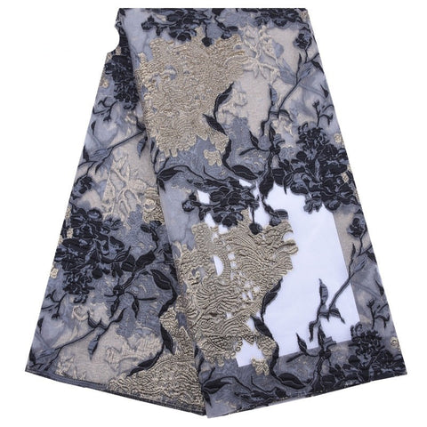 Image of Brocade Lace Fabric Material French Jacquard Lace Fabric-FrenzyAfricanFashion.com
