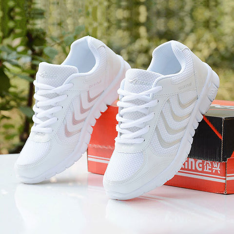 Image of Sneakers women shoes mesh white casual shoes-FrenzyAfricanFashion.com
