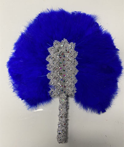 Image of Luxurious African Dance Lace Feather Fans Wedding Party-FrenzyAfricanFashion.com