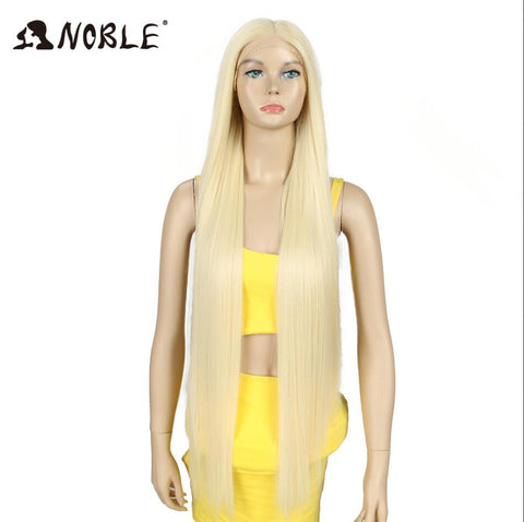 Image of Noble Synthetic Lace Front Wigs For Women 38 Inch Straight Wig Lace Wig Ombre Blonde Lace Wigs Cosplay Straight Lace Front Wig-FrenzyAfricanFashion.com