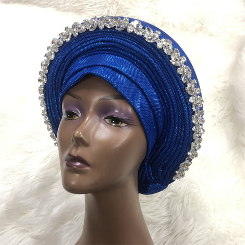 Image of Already Made Aso Oke Gele Headtie Asoebi Turban-FrenzyAfricanFashion.com