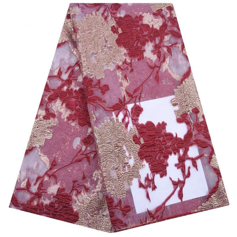 Image of Brocade Lace Fabric Material French Jacquard Lace Fabric-FrenzyAfricanFashion.com