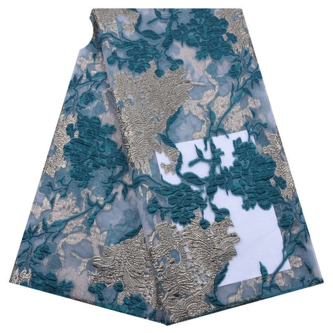 Image of Brocade Lace Fabric Material French Jacquard Lace Fabric-FrenzyAfricanFashion.com