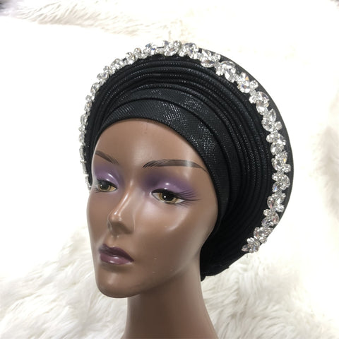 Image of Already Made Aso Oke Gele Headtie Asoebi Turban-FrenzyAfricanFashion.com