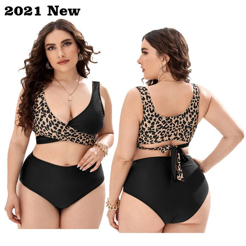 Image of Women Push Up Bikinis Set Swimwear Plus Size High Waist Swimsuit Beachwear-FrenzyAfricanFashion.com