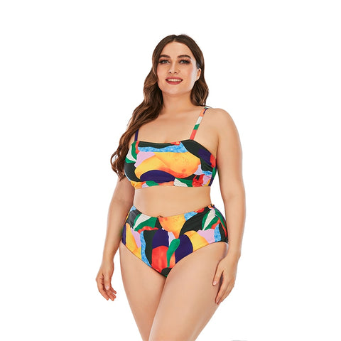 Image of Women Push Up Bikinis Set Swimwear Plus Size High Waist Swimsuit Beachwear-FrenzyAfricanFashion.com