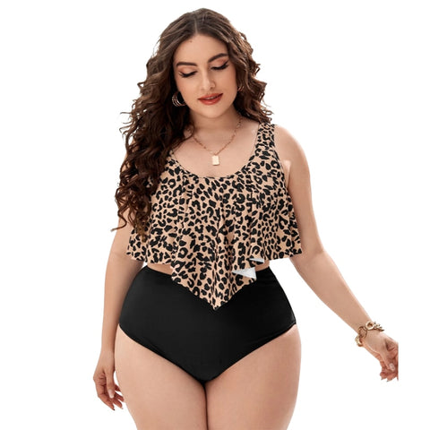 Image of Women Push Up Bikinis Set Swimwear Plus Size High Waist Swimsuit Beachwear-FrenzyAfricanFashion.com