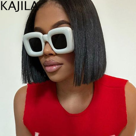 Image of Oversized Square Sunglasses Women Big Frame Rectangle Ladies Shades Eyewear-FrenzyAfricanFashion.com