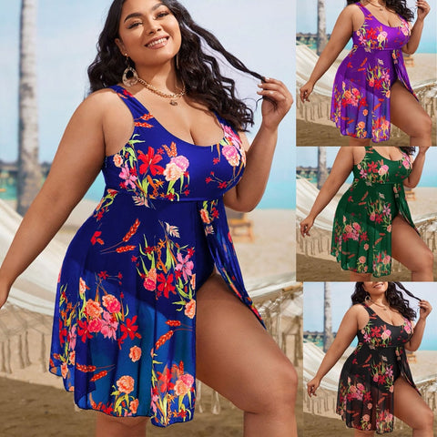 Image of Women's modest Plus-Size Swimsuit One Piece Bathing Suits-FrenzyAfricanFashion.com