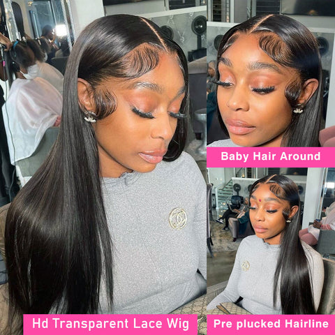 Image of HD Lace Frontal 360 Full Lace Wig Human Hair-FrenzyAfricanFashion.com