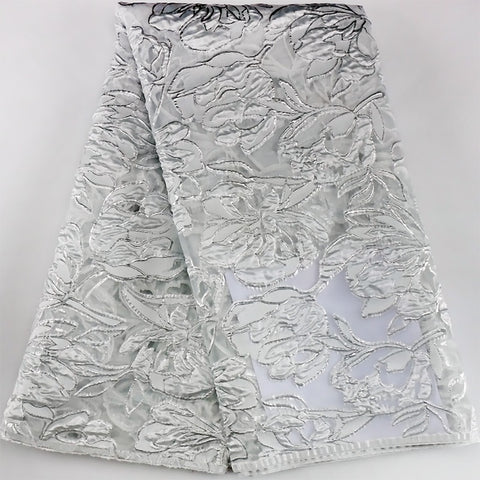 Image of French Brocade Jacquard Lace Fabric-FrenzyAfricanFashion.com