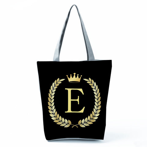 Image of Black Customized Letter Alphabets Women Tote Shoulder Handbag-FrenzyAfricanFashion.com