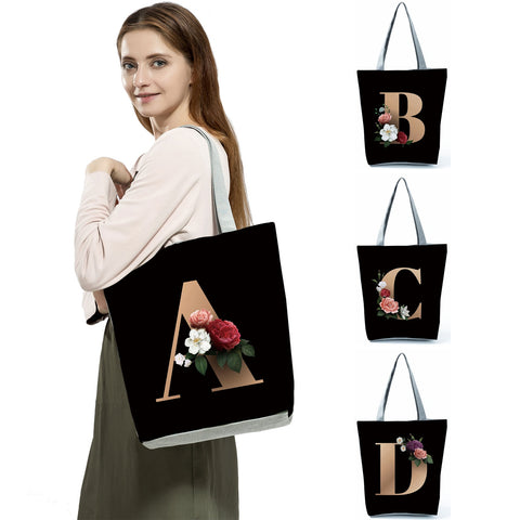 Image of Letter Alphabets Women Tote Shoulder Handbag-FrenzyAfricanFashion.com