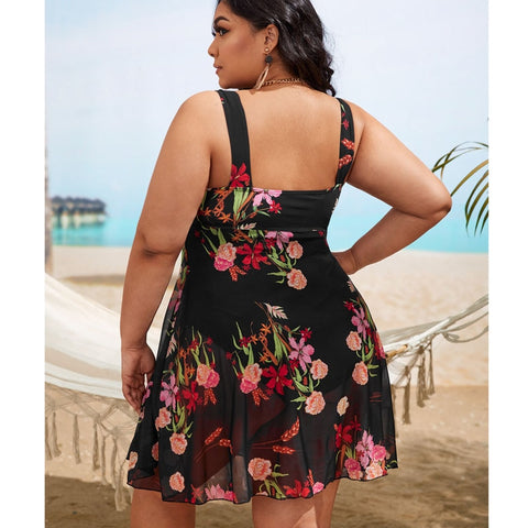 Image of Women's modest Plus-Size Swimsuit One Piece Bathing Suits-FrenzyAfricanFashion.com