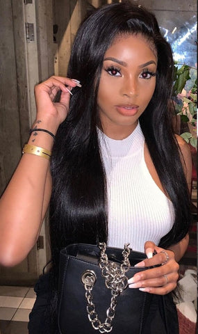 Image of Straight lace frontal human hair Transparent swiss hd lace-FrenzyAfricanFashion.com