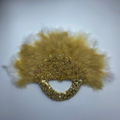 Image of Bridal Turkey Nigerian Feather Fans for Wedding Party-FrenzyAfricanFashion.com