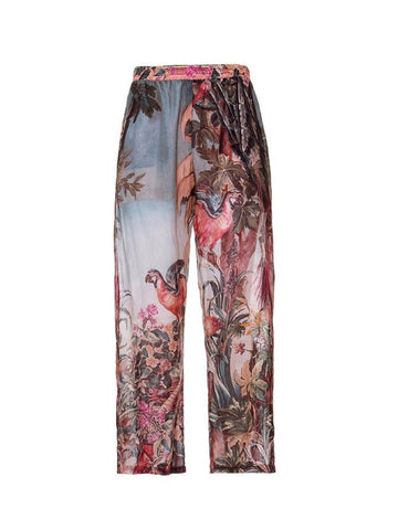 Image of Retro Swimwear Fashion Print Tie One Piece Swimsuit Deep V Beachwear Pants Bathing Suit Summer Surf Wear-FrenzyAfricanFashion.com