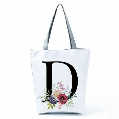 Image of Black Customized Letter Alphabets Women Tote Shoulder Handbag-FrenzyAfricanFashion.com