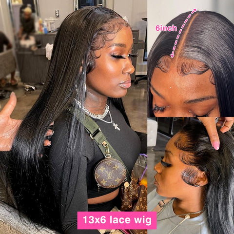 Image of HD Lace Frontal 360 Full Lace Wig Human Hair-FrenzyAfricanFashion.com